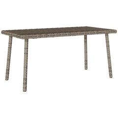 vidaXL Garden Coffee Table Rectangular Grey 80x40x37 cm Poly Rattan 6