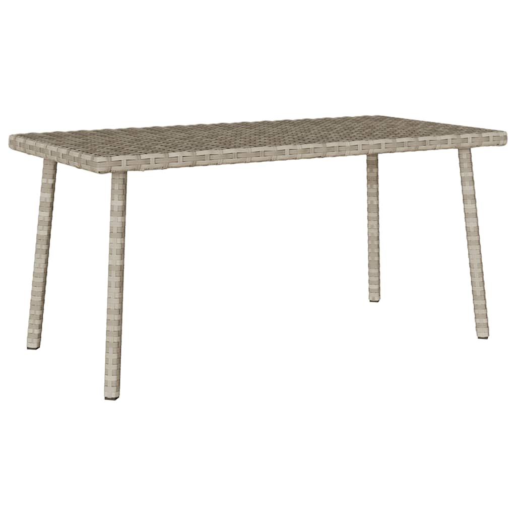 vidaXL Garden Coffee Table Rectangular Light Grey 80x40x37 cm Poly Rattan 2
