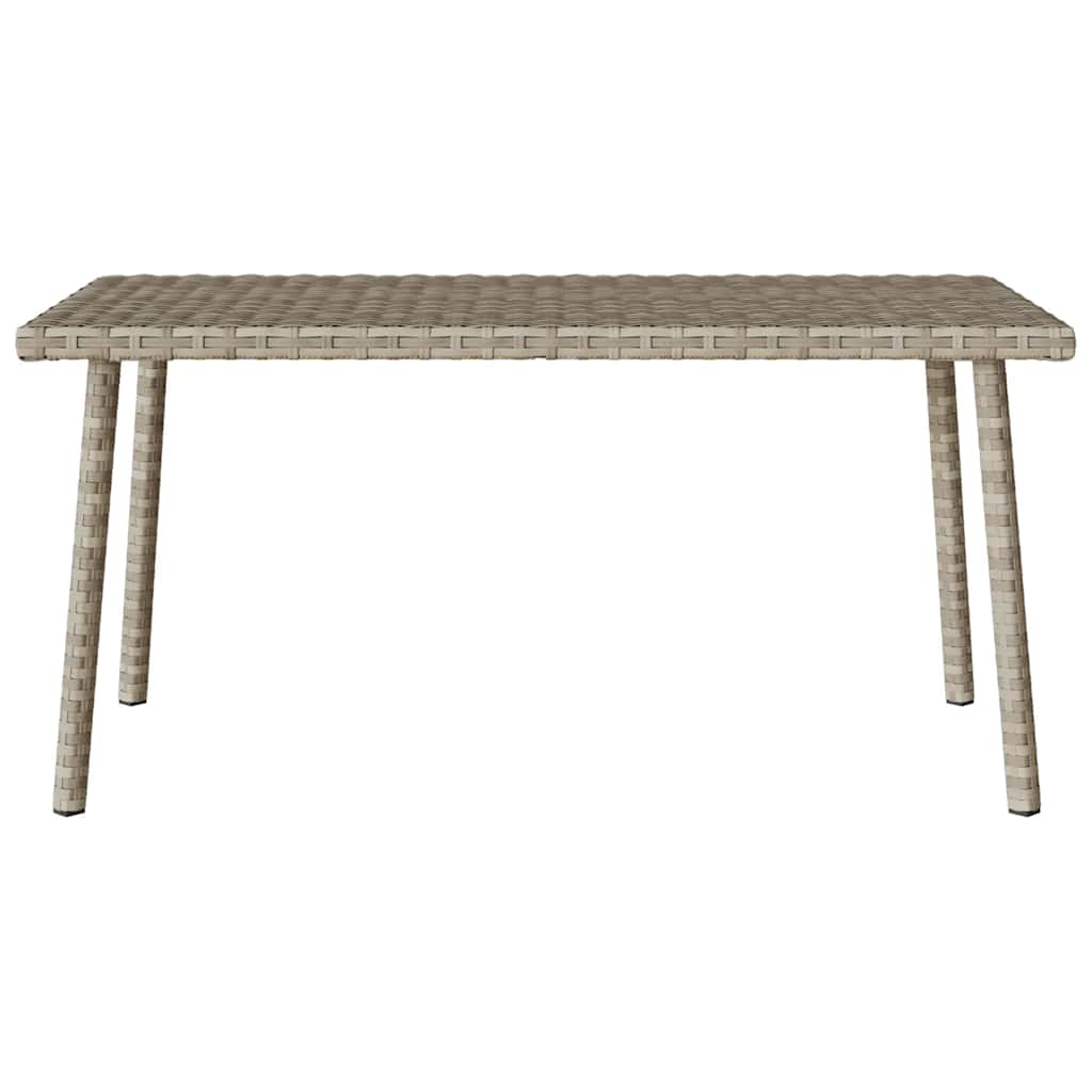 vidaXL Garden Coffee Table Rectangular Light Grey 80x40x37 cm Poly Rattan 4