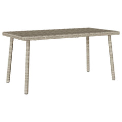 vidaXL Garden Coffee Table Rectangular Light Grey 80x40x37 cm Poly Rattan 6