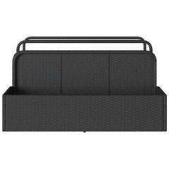 vidaXL Poolside Float Storage Black 110x100x57 cm Poly Rattan 5