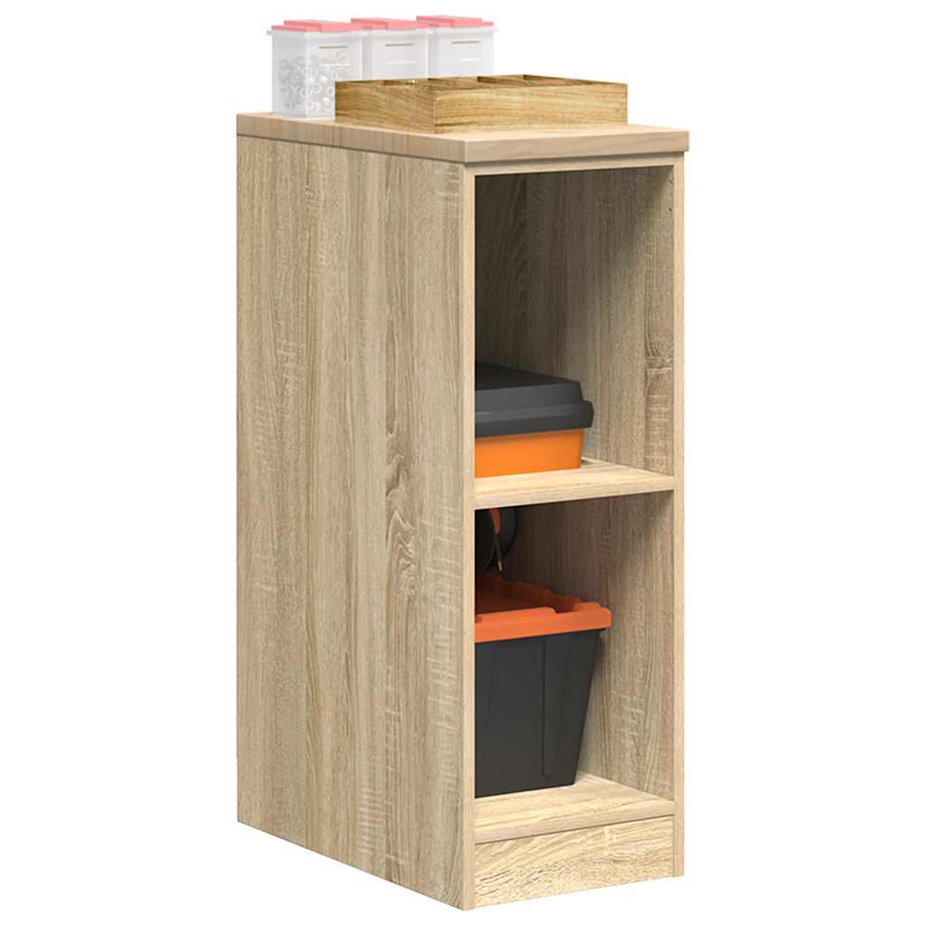 vidaXL Garage Storage Cabinet Sonoma Oak 30x51x85 cm Solid Wood Pine 1