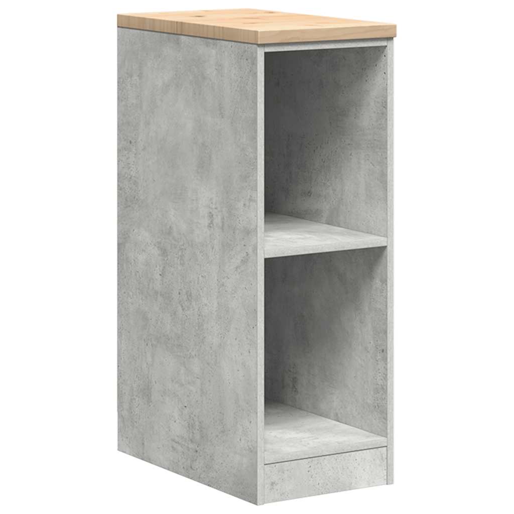 vidaXL Garage Storage Cabinet Concrete Grey 30x51x85 cm Solid Wood Pine 2