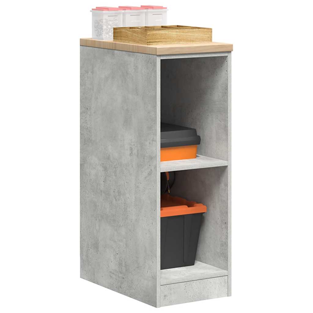 vidaXL Garage Storage Cabinet Concrete Grey 30x51x85 cm Solid Wood Pine 1