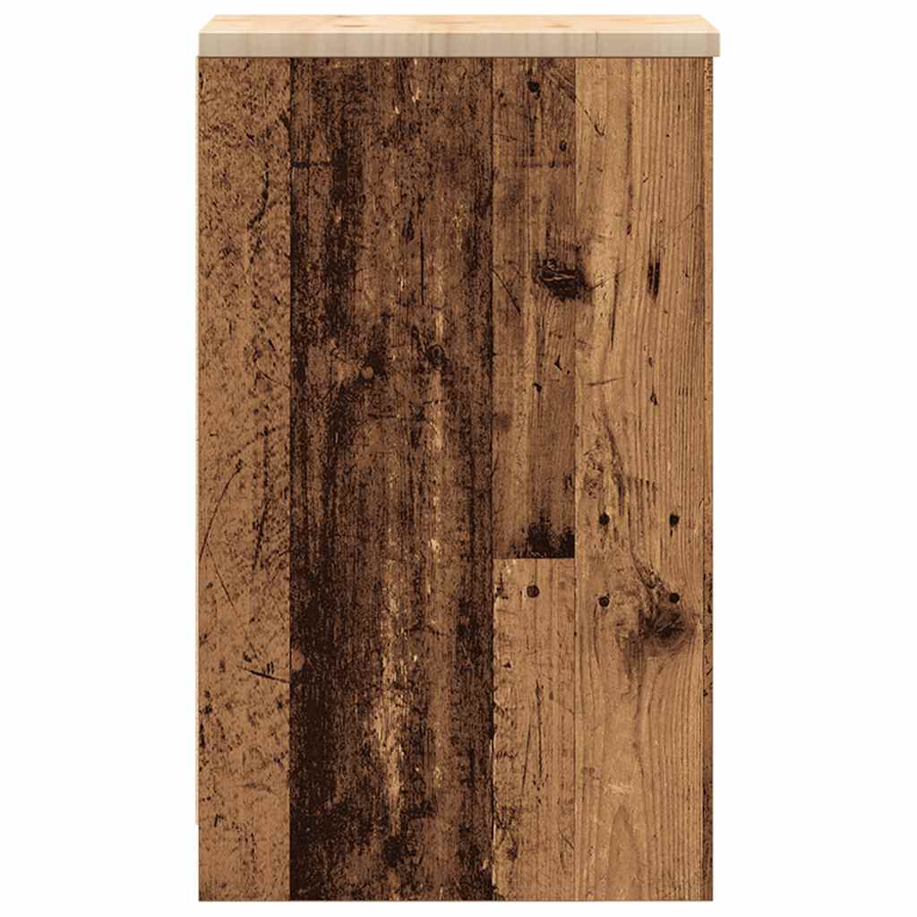 vidaXL Garage Storage Cabinet Old Wood 30x51x85 cm Solid Wood Pine 6