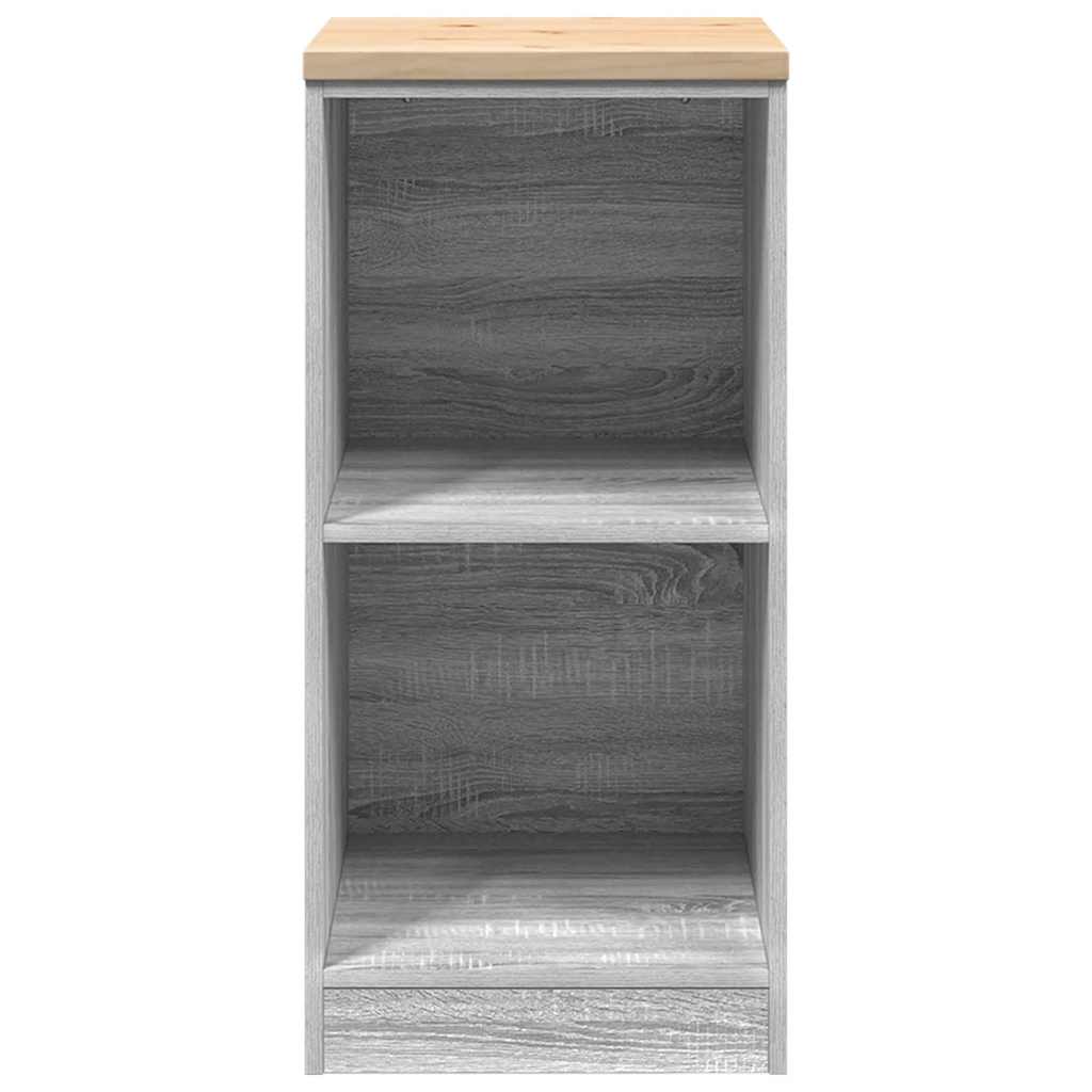 vidaXL Garage Storage Cabinet Grey Sonoma 40x51x85 cm Solid Wood Pine 5