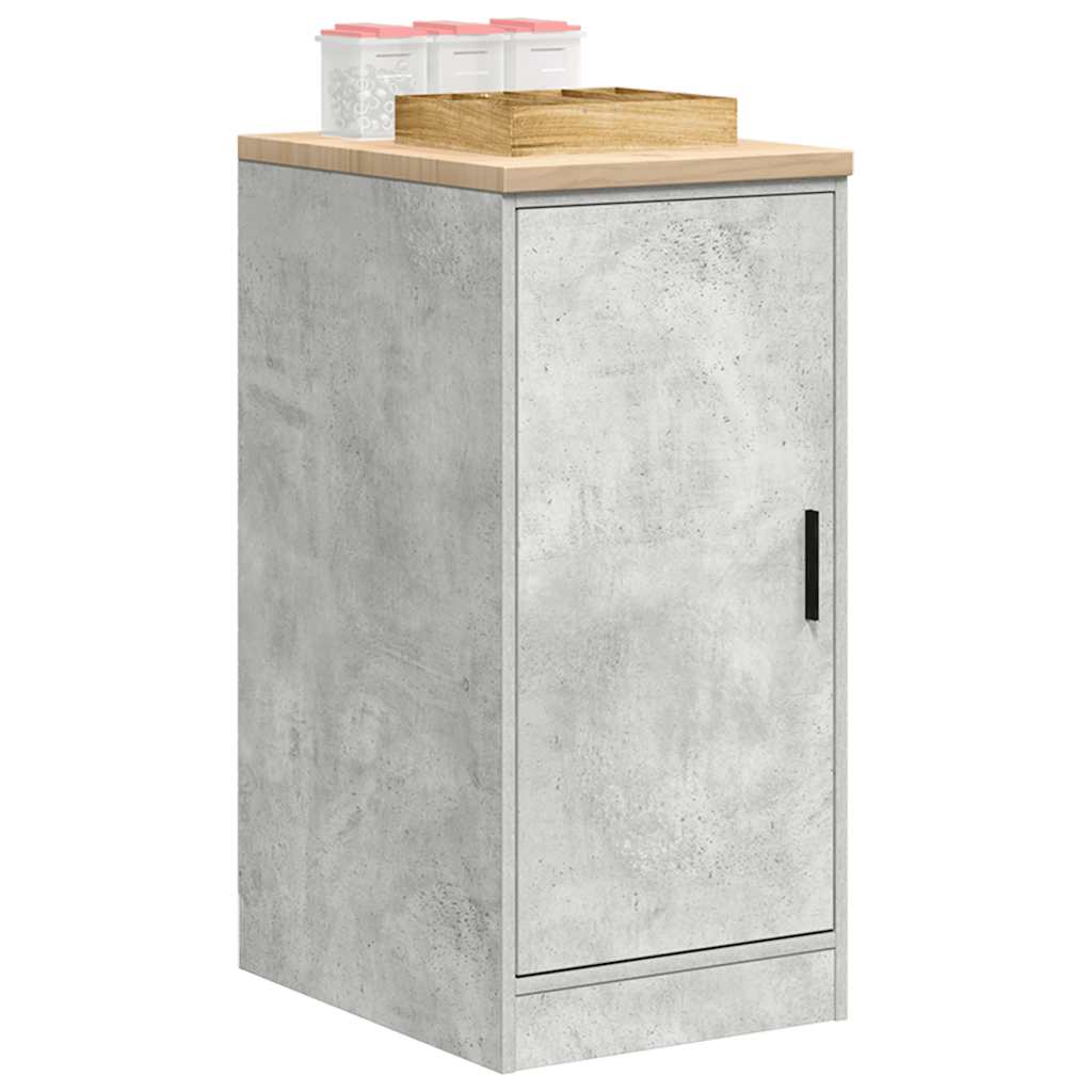 vidaXL Garage Storage Cabinet Concrete Grey 40x51x85 cm Solid Wood Pine 4