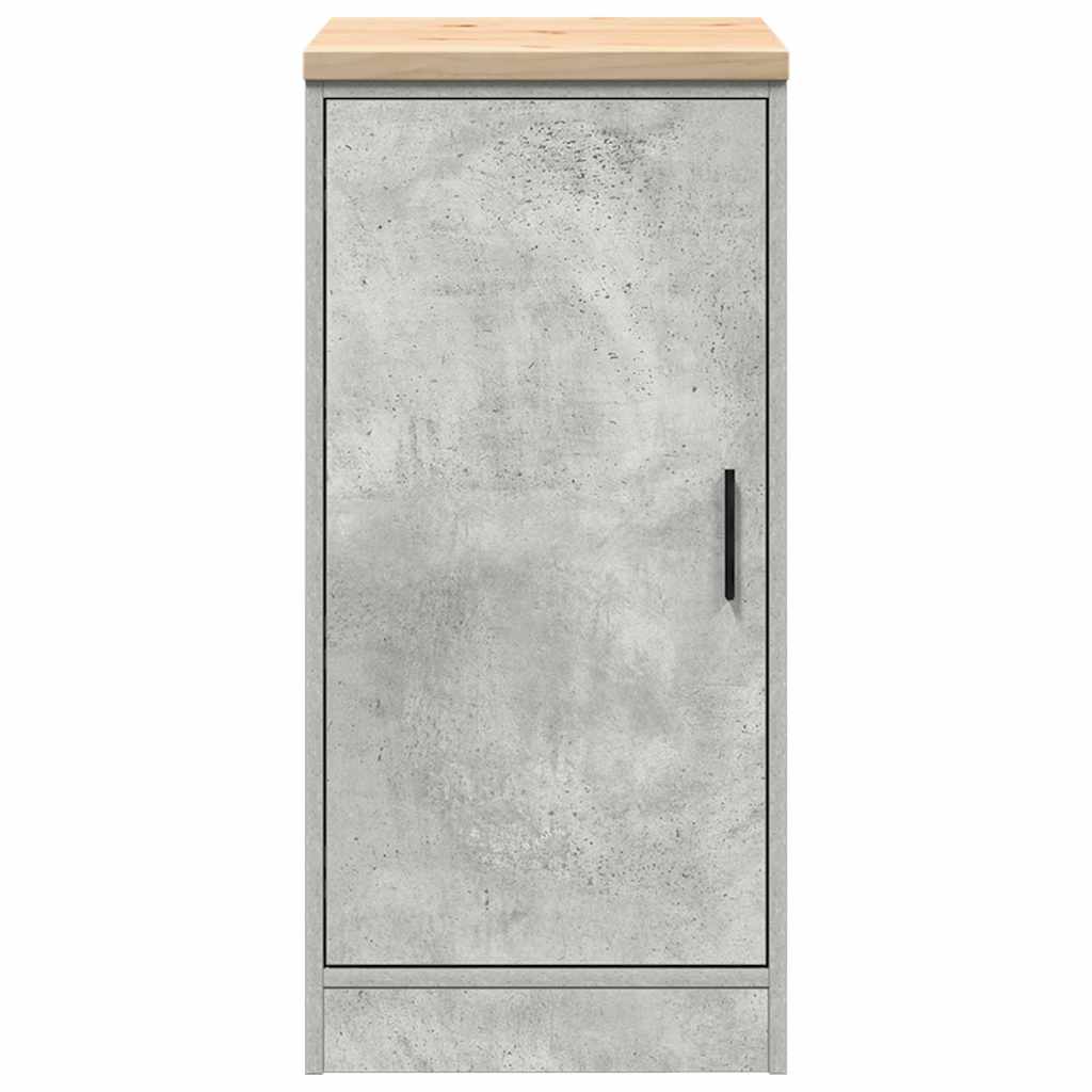 vidaXL Garage Storage Cabinet Concrete Grey 40x51x85 cm Solid Wood Pine 6