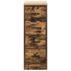 vidaXL Garage Storage Cabinet Smoked Oak 30x51x85 cm Solid Wood Pine 6