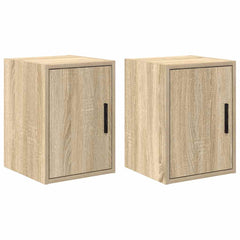 vidaXL Garage Wall Cabinets 2 pcs Sonoma Oak Engineered Wood 2