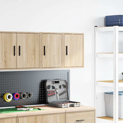 vidaXL Garage Wall Cabinets 2 pcs Sonoma Oak Engineered Wood 3