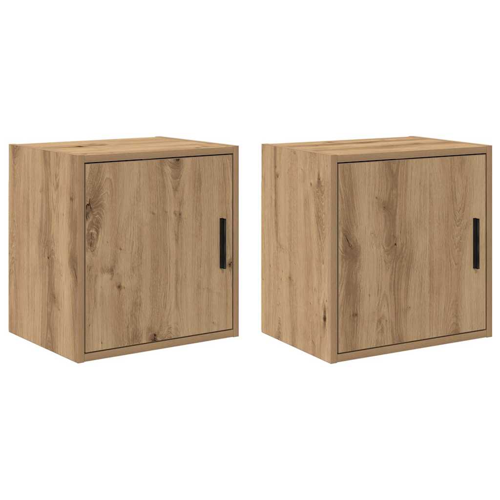 vidaXL Garage Wall Cabinets 2 pcs Artisan Oak Engineered Wood 1