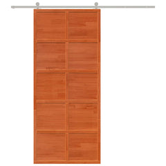 Barn Door Wax brown Solid Pine Wood 90 x 208 cm