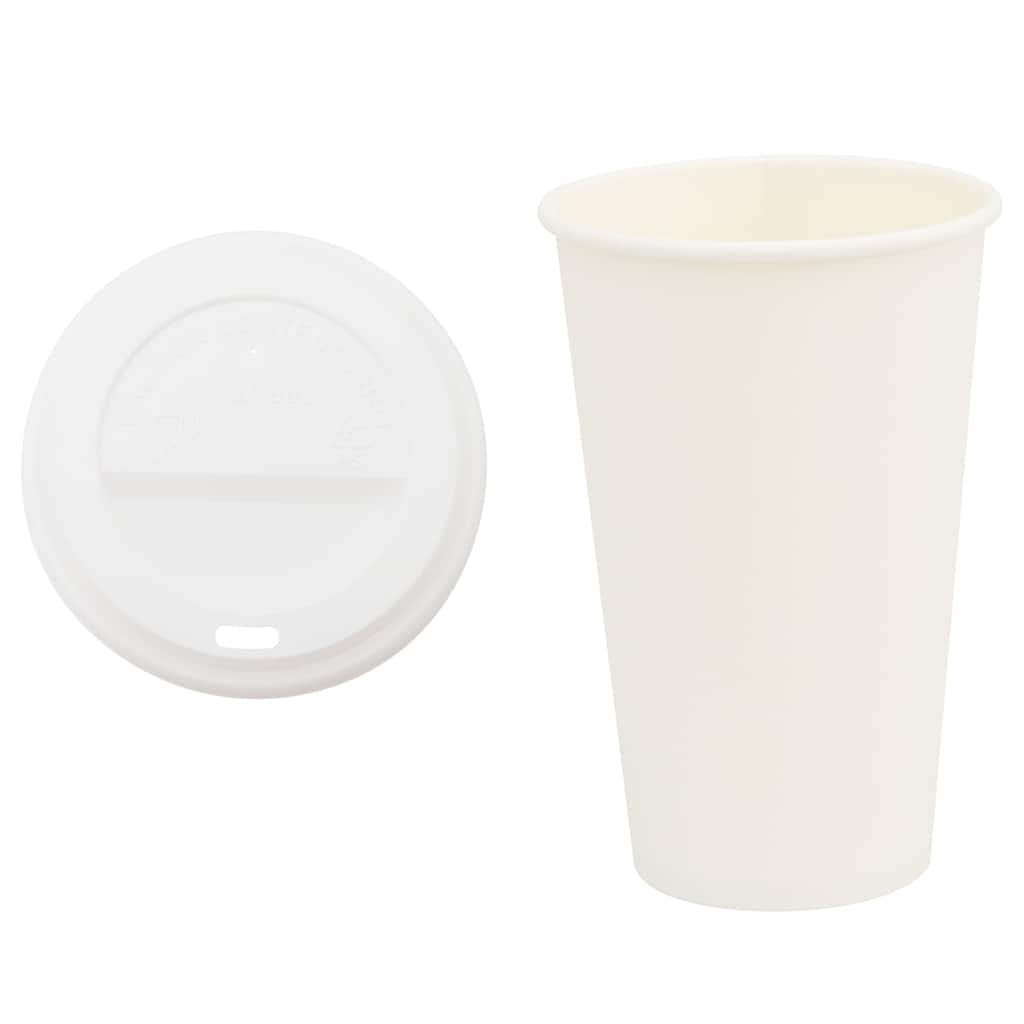 Paper Coffee Cups with Lids 1000 pcs 4oz 400 ml