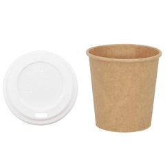 vidaXL Paper Coffee Cups with Lids 1000 pcs 4oz 100ml 2