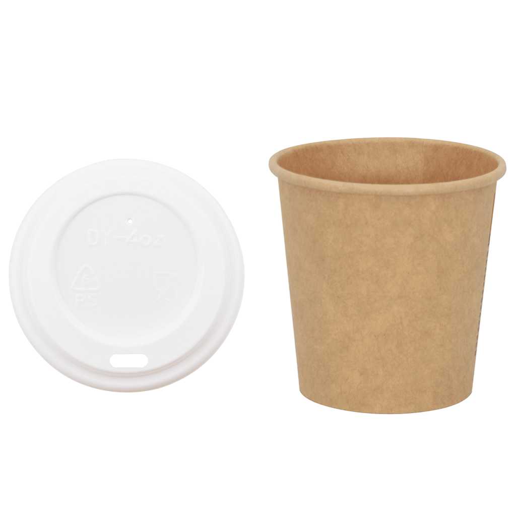 Paper Coffee Cups with Lids 1000 pcs 4oz 100 ml