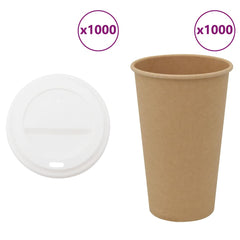 Paper Coffee Cups with Lids 1000 pcs 4oz 400 ml