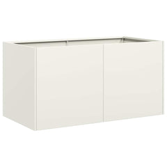 vidaXL Planter White 80x40x40 cm Cold-rolled Steel 2