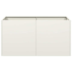 vidaXL Planter White 80x40x40 cm Cold-rolled Steel 4