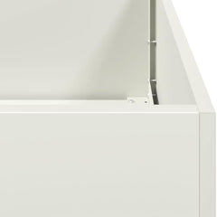 vidaXL Planter White 80x40x40 cm Cold-rolled Steel 6