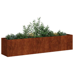 vidaXL Garden Planter Rusty 200 x 40 x 40 cm 3