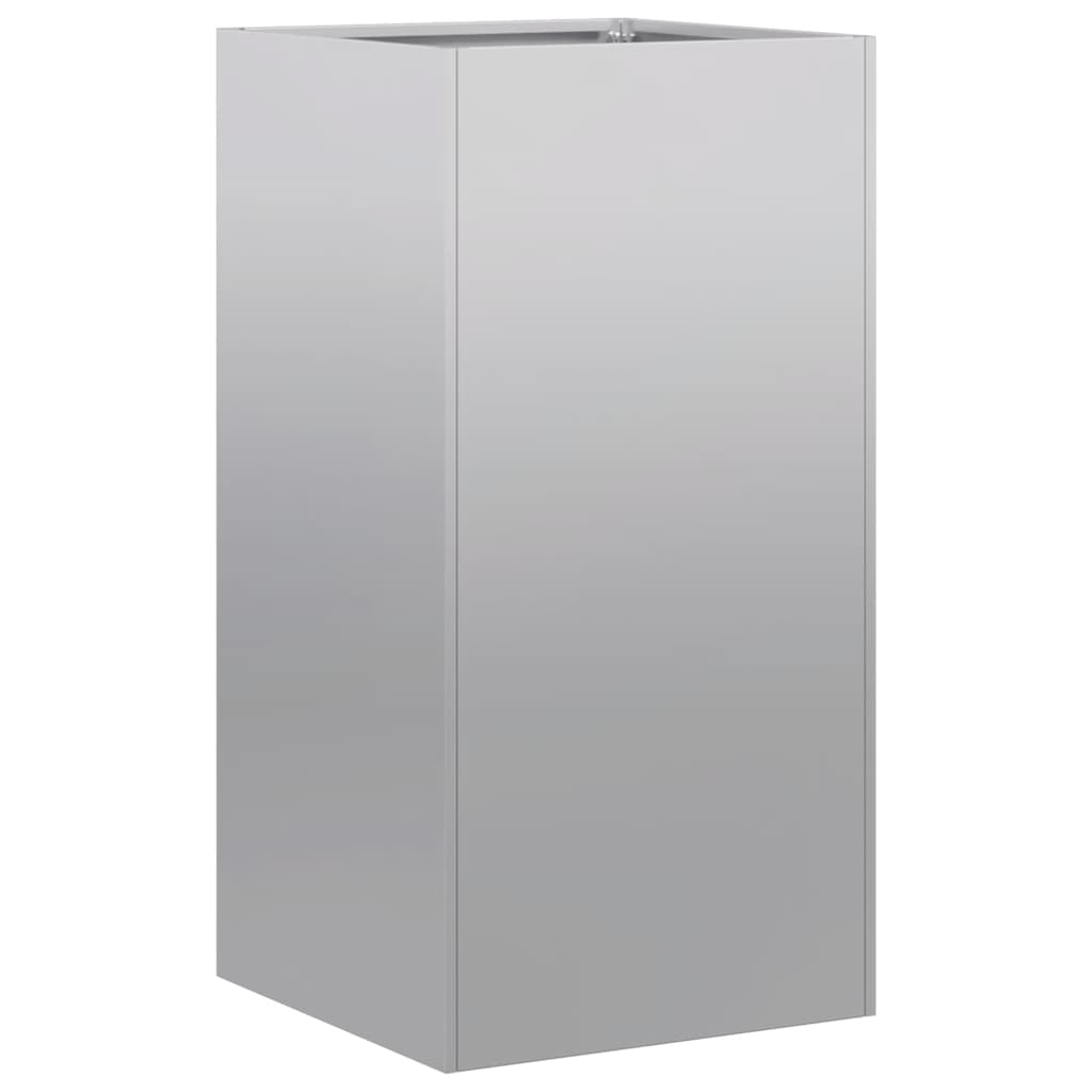 vidaXL Planter 40x40x80 cm Galvanised Steel 2