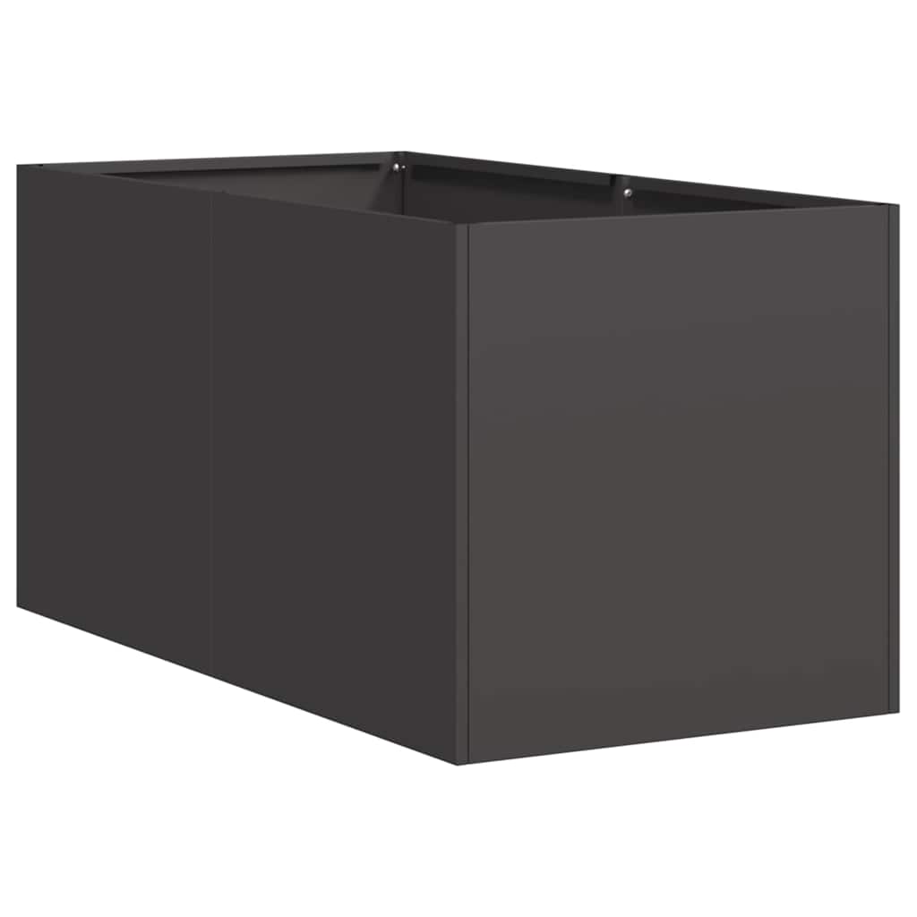 vidaXL Planter Black 40x80x40 cm Cold-rolled Steel 2