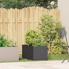 vidaXL Planter Black 40x80x40 cm Cold-rolled Steel 3
