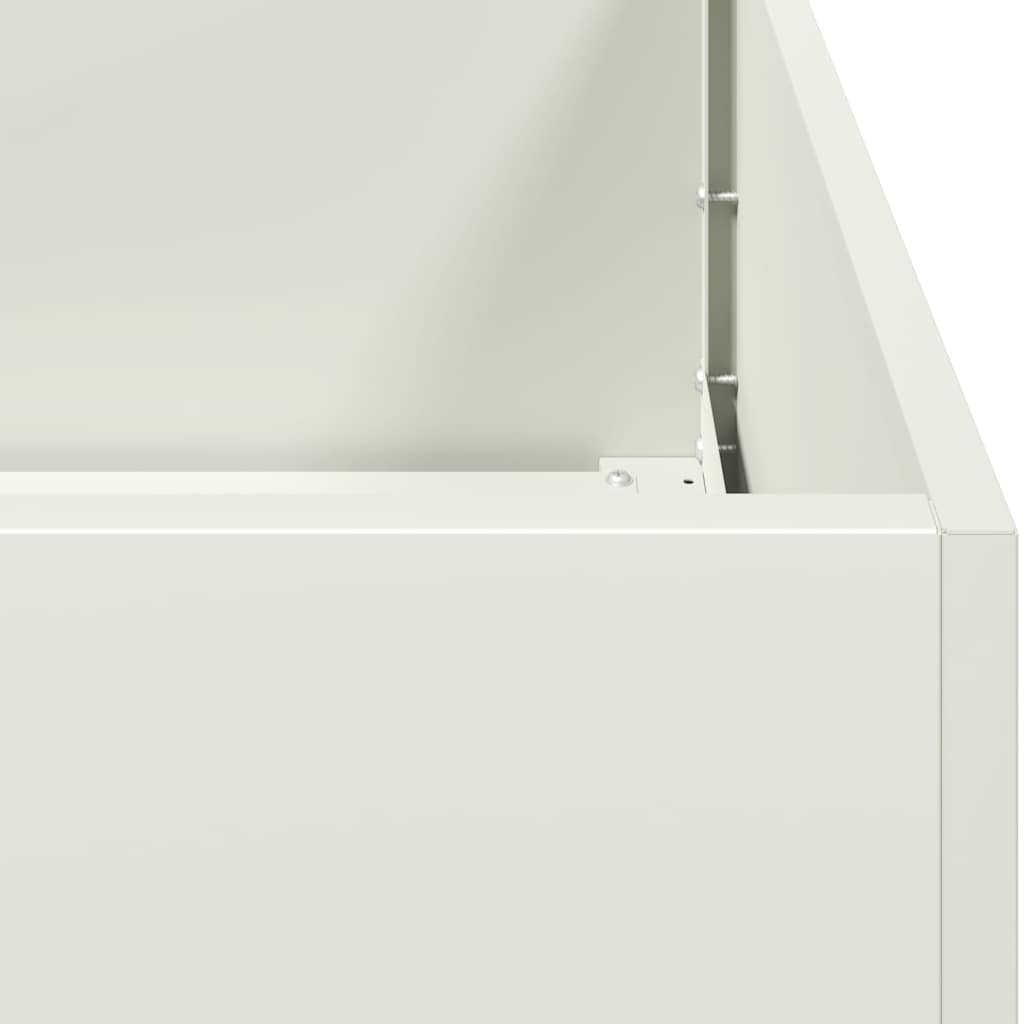 vidaXL Planter White 40x80x40 cm Cold-rolled Steel 6