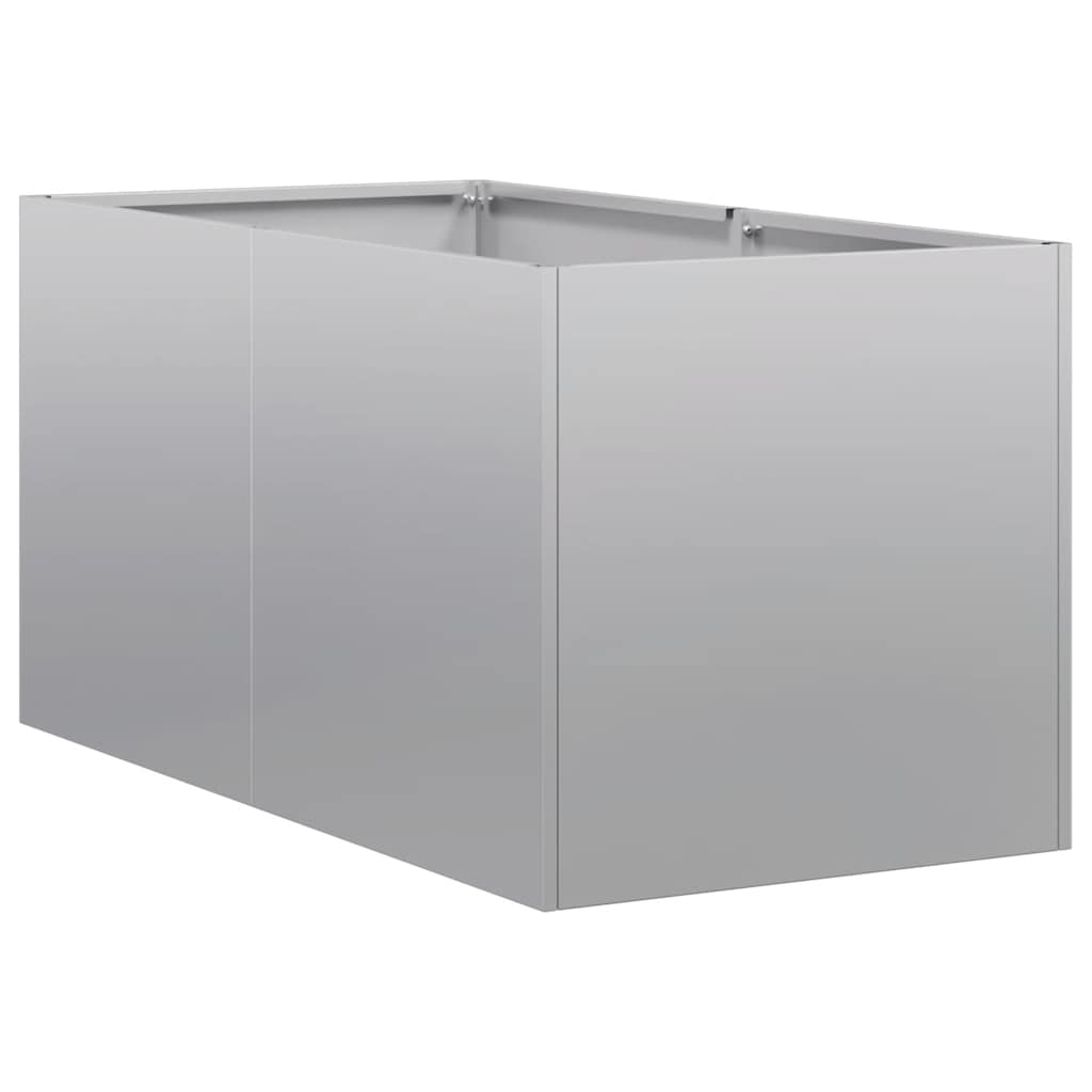 vidaXL Planter 40x80x40 cm Galvanised Steel 2