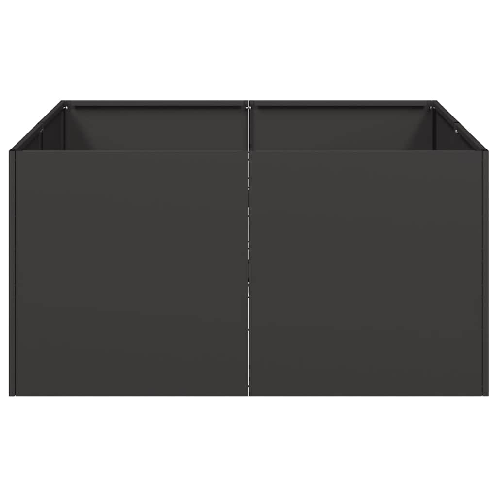 vidaXL Planter Black 80x80x40 cm Cold-rolled Steel 4