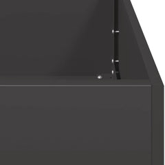 vidaXL Planter Black 80x80x40 cm Cold-rolled Steel 6