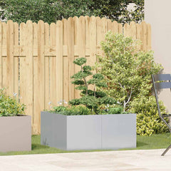 vidaXL Planter 80x80x40 cm Galvanised Steel 3