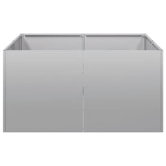vidaXL Planter 80x80x40 cm Galvanised Steel 4