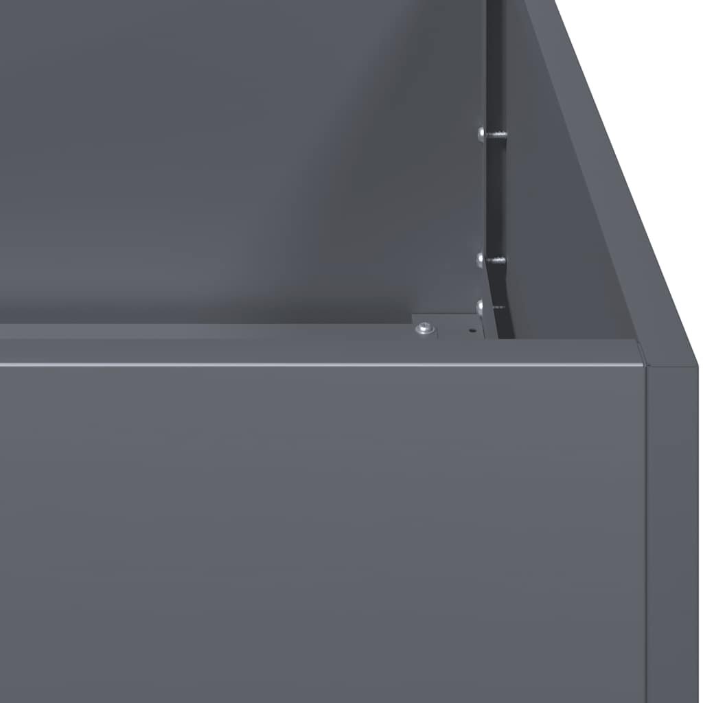 Planter 280x80x40 cm Steel Anthracite
