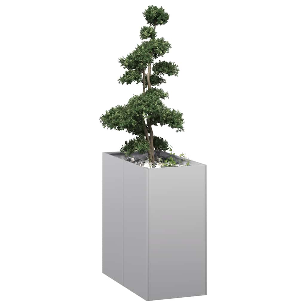 vidaXL Planter 40x80x80 cm Galvanised Steel 1