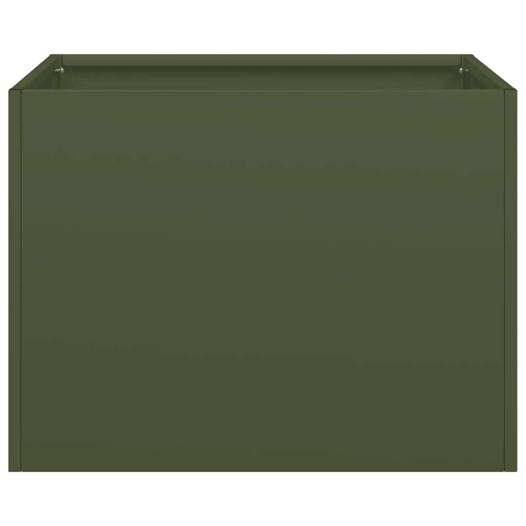 vidaXL Planter Olive Green 40x40x30 cm Steel 4