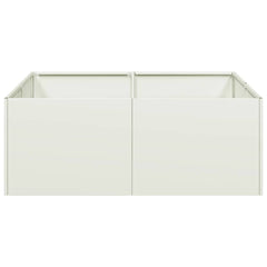 vidaXL Planter White 80x80x30 cm Steel 4