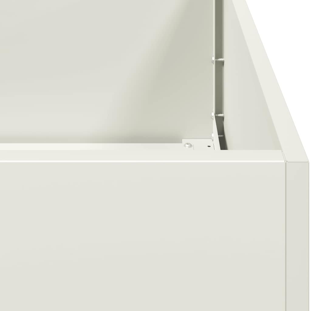 vidaXL Planter White 80x80x30 cm Steel 6