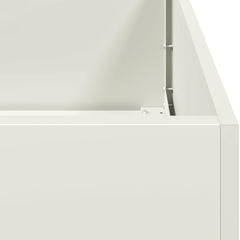 vidaXL Planter White 80x80x30 cm Steel 6
