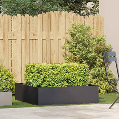vidaXL Planter Black 100x100x30 cm Steel 3