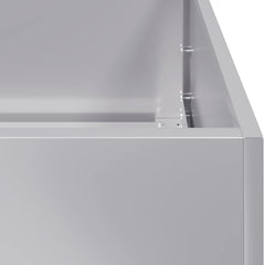 vidaXL Planter 100x100x30 cm Galvanised Steel 6