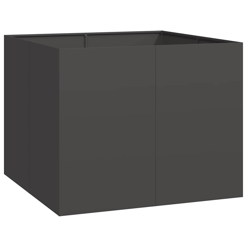 Planter 100x100x80 cm Steel Black