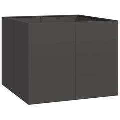 Planter 100x100x80 cm Steel Black