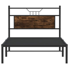 vidaXL Bed Frame without Mattress Smoked Oak 100x190 cm Engineered Wood 6