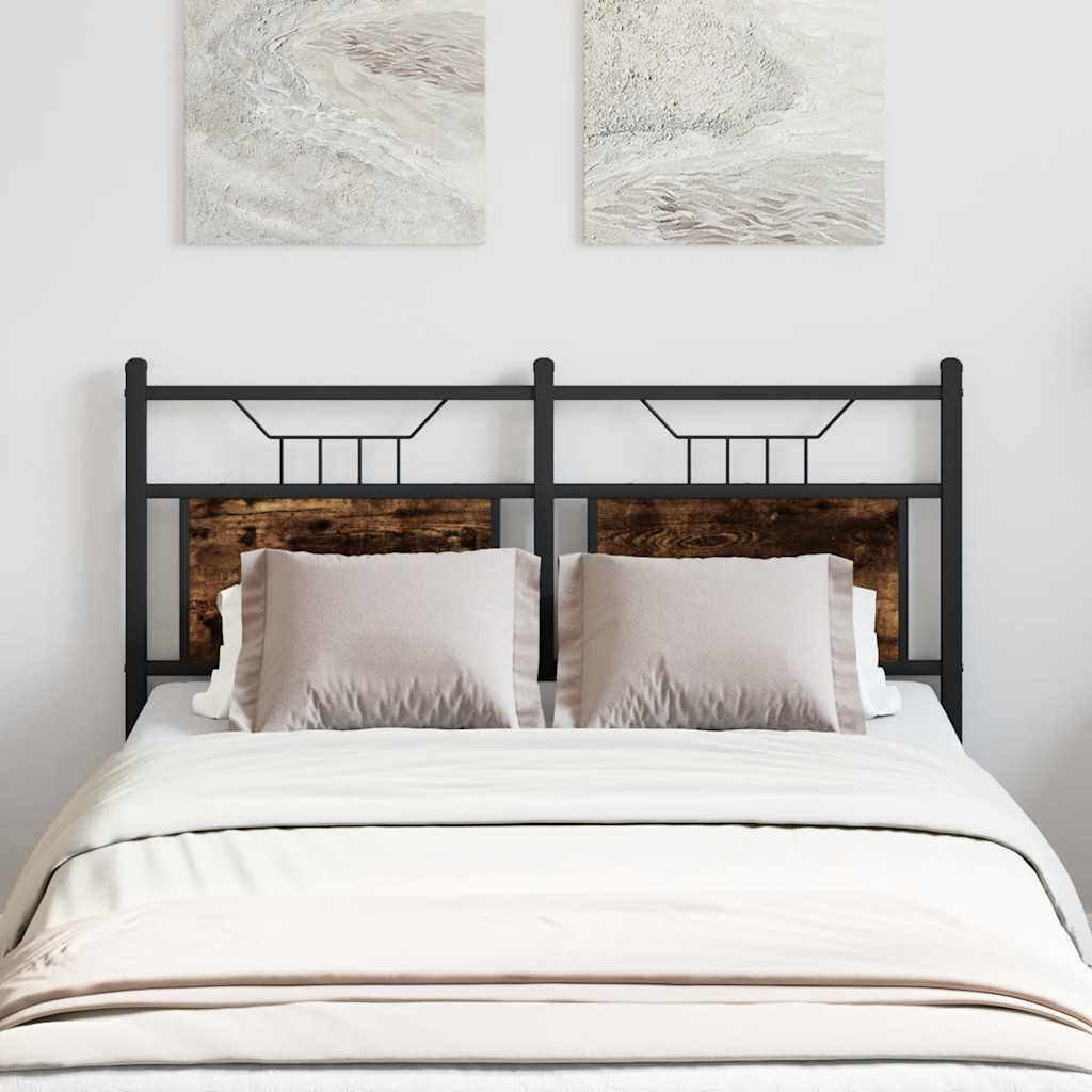vidaXL Replace Headboard Smoked Oak 120 cm Engineered Wood and Steel 1