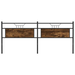 vidaXL Replace Headboard Smoked Oak 193 cm Engineered Wood and Steel 4
