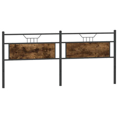 vidaXL Replace Headboard Smoked Oak 193 cm Engineered Wood and Steel 6