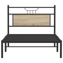vidaXL Bed Frame without Mattress Sonoma Oak 100x190 cm Engineered Wood 6