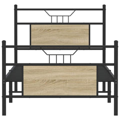 vidaXL Bed Frame without Mattress Sonoma Oak 75x190 cm Small Single Engineered Wood 6